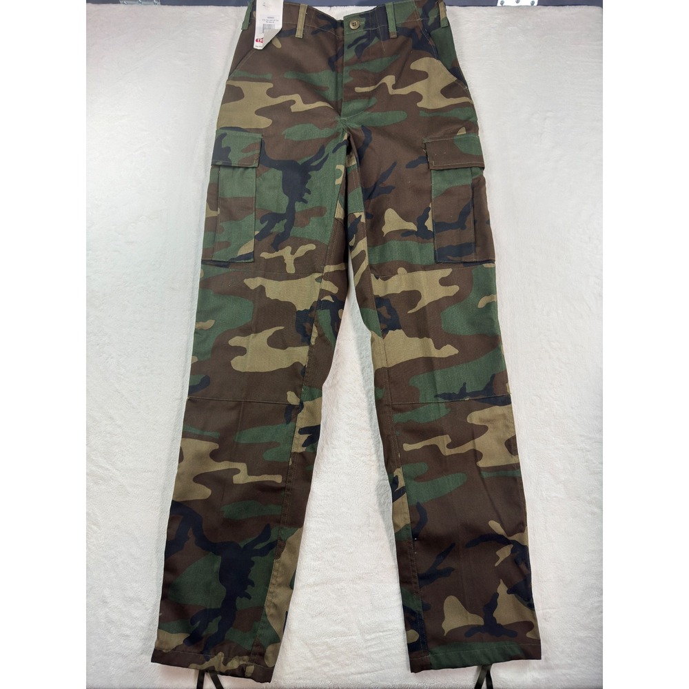 Tru-Spec Woodland Camo Cargo Pants Mens Small Long Tactical BDU 1826023 New